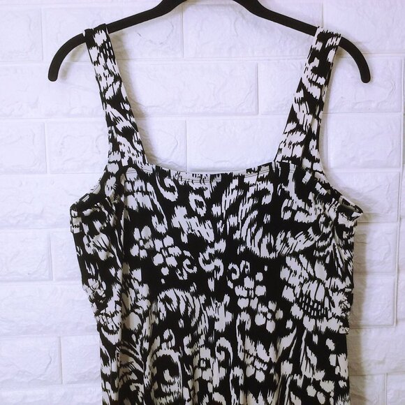 En Focus Studio Cocktail Dress 14 HiWaist Floral Beaded Medallion Straps Stretch - Picture 13 of 13